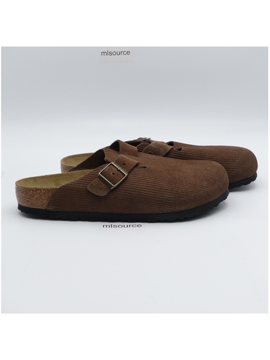 NEW Men\'s / EUR 43 Birkenstock Boston Embossed Corduroy Clogs 1028227 Brown main image 6